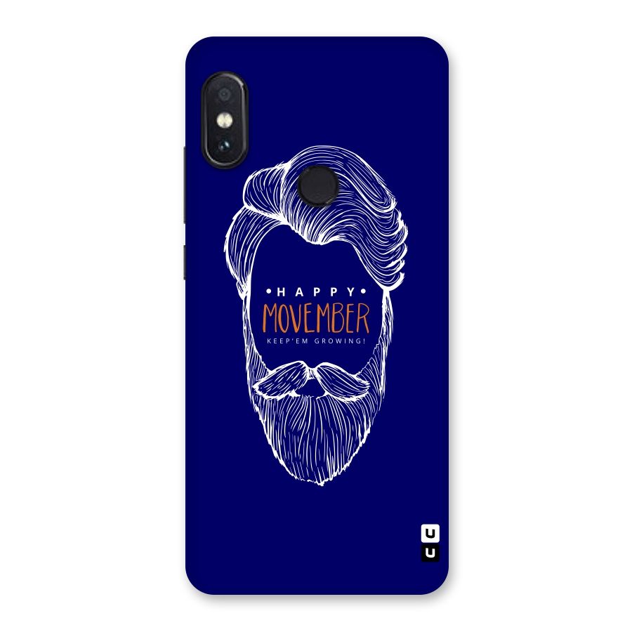 Happy Movember Blue Back Case for Redmi Note 5 Pro