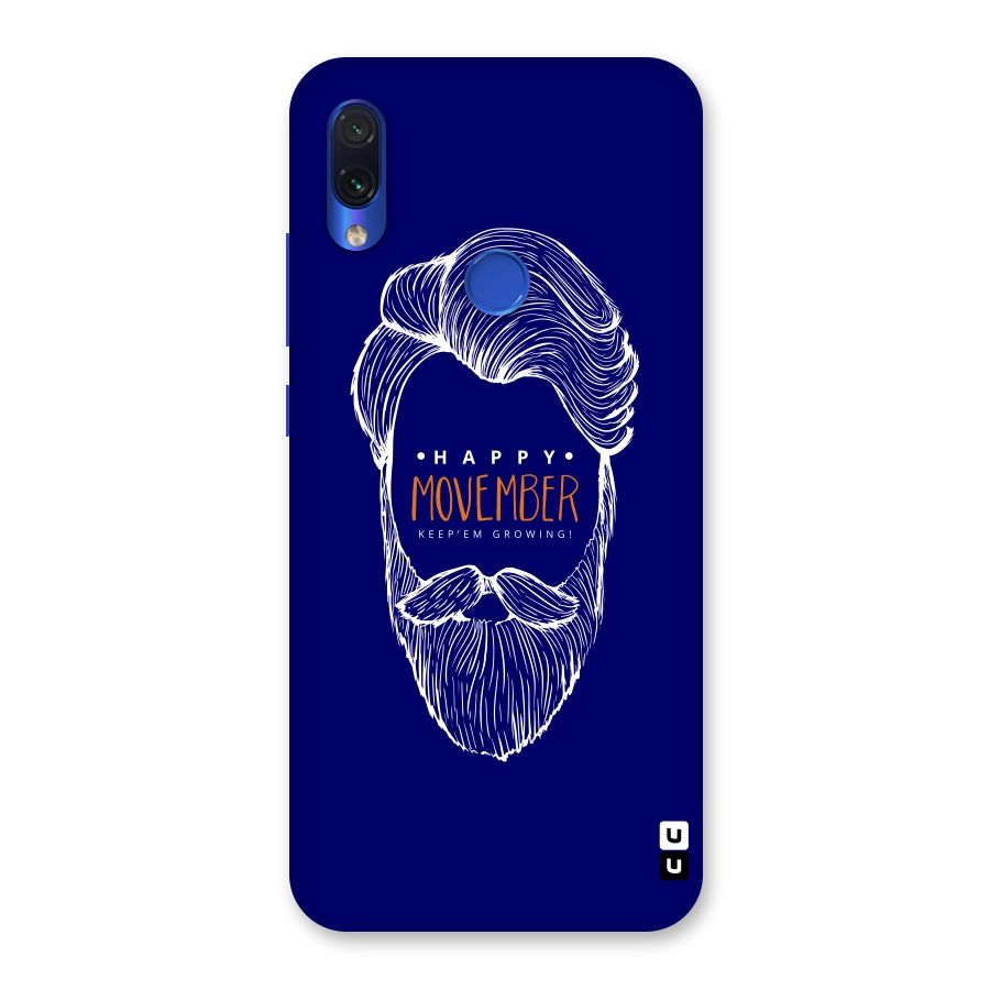 Happy Movember Blue Back Case for Redmi Note 7
