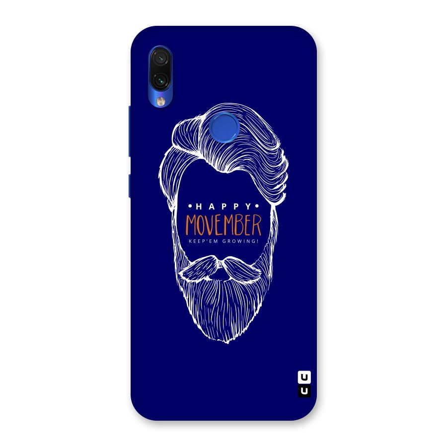 Happy Movember Blue Back Case for Redmi Note 7S