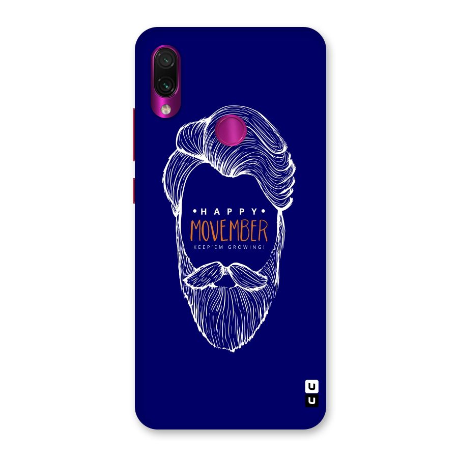 Happy Movember Blue Back Case for Redmi Note 7 Pro