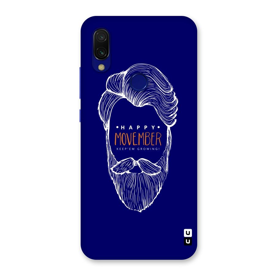 Happy Movember Blue Back Case for Redmi Y3