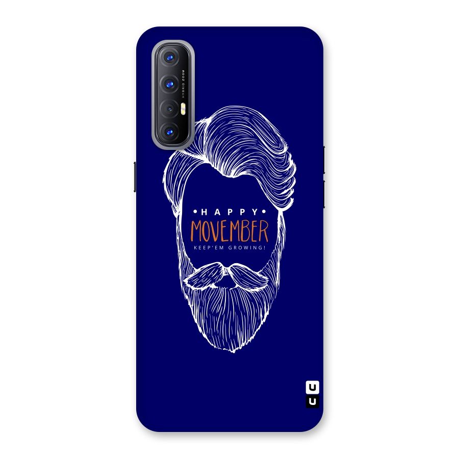 Happy Movember Blue Back Case for Reno3 Pro
