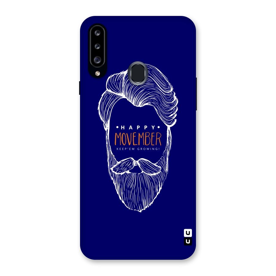 Happy Movember Blue Back Case for Samsung Galaxy A20s