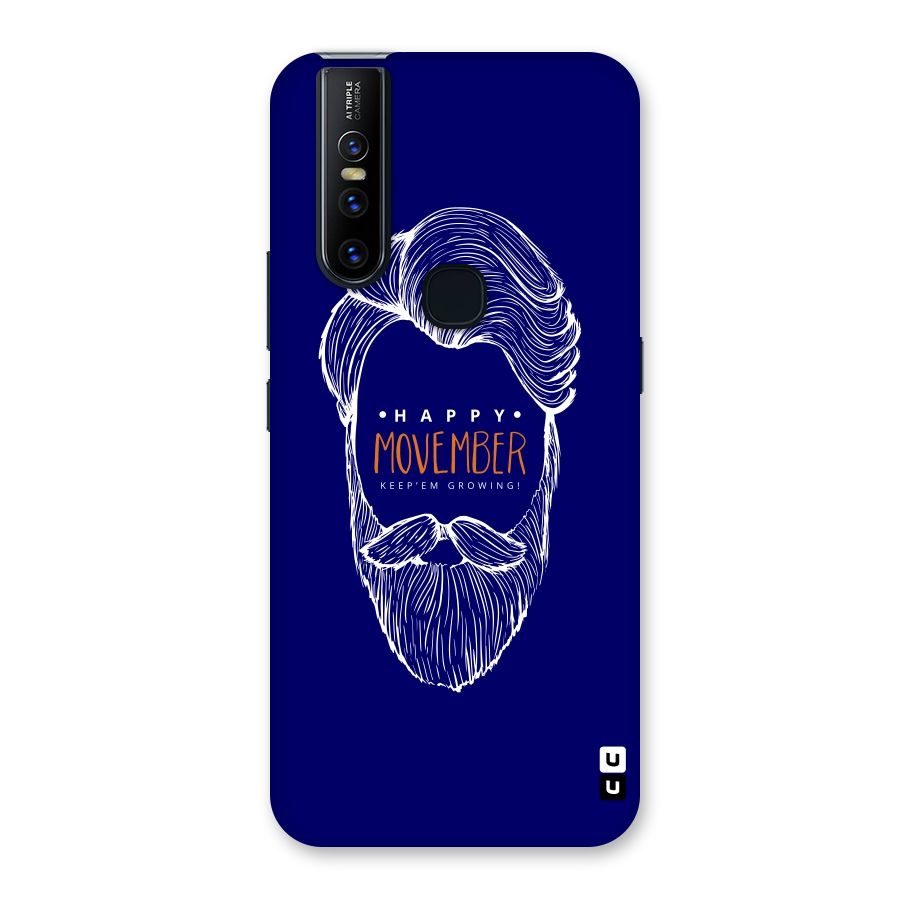 Happy Movember Blue Back Case for Vivo V15