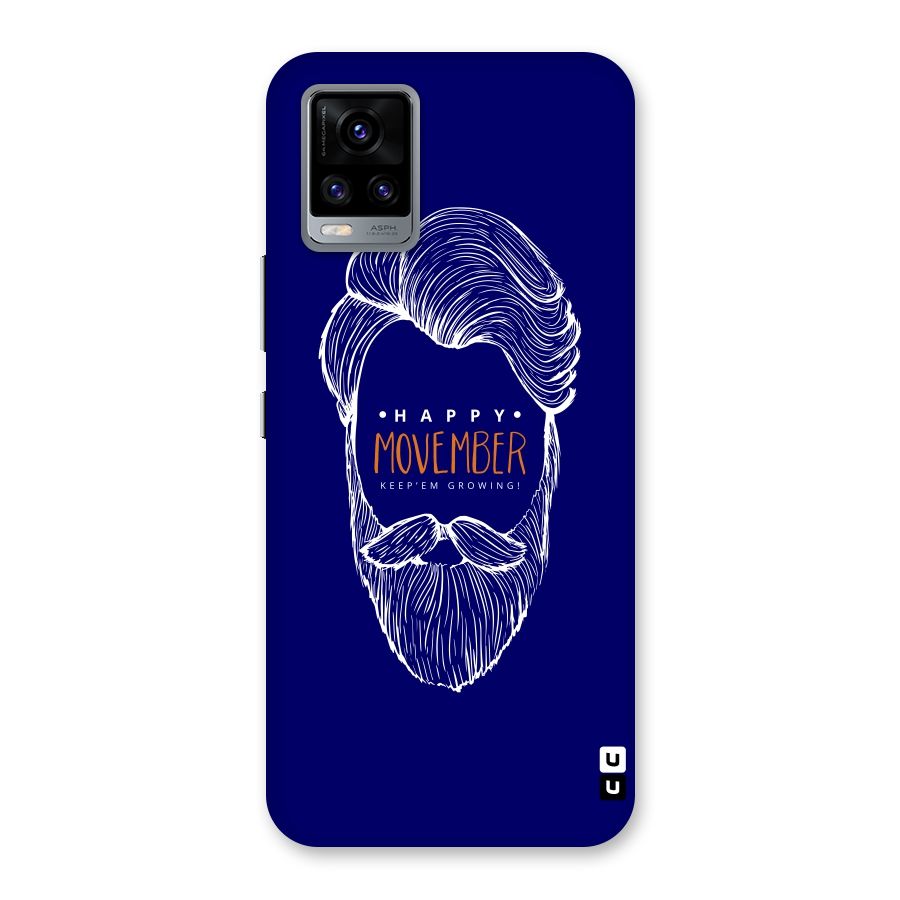 Happy Movember Blue Back Case for Vivo V20