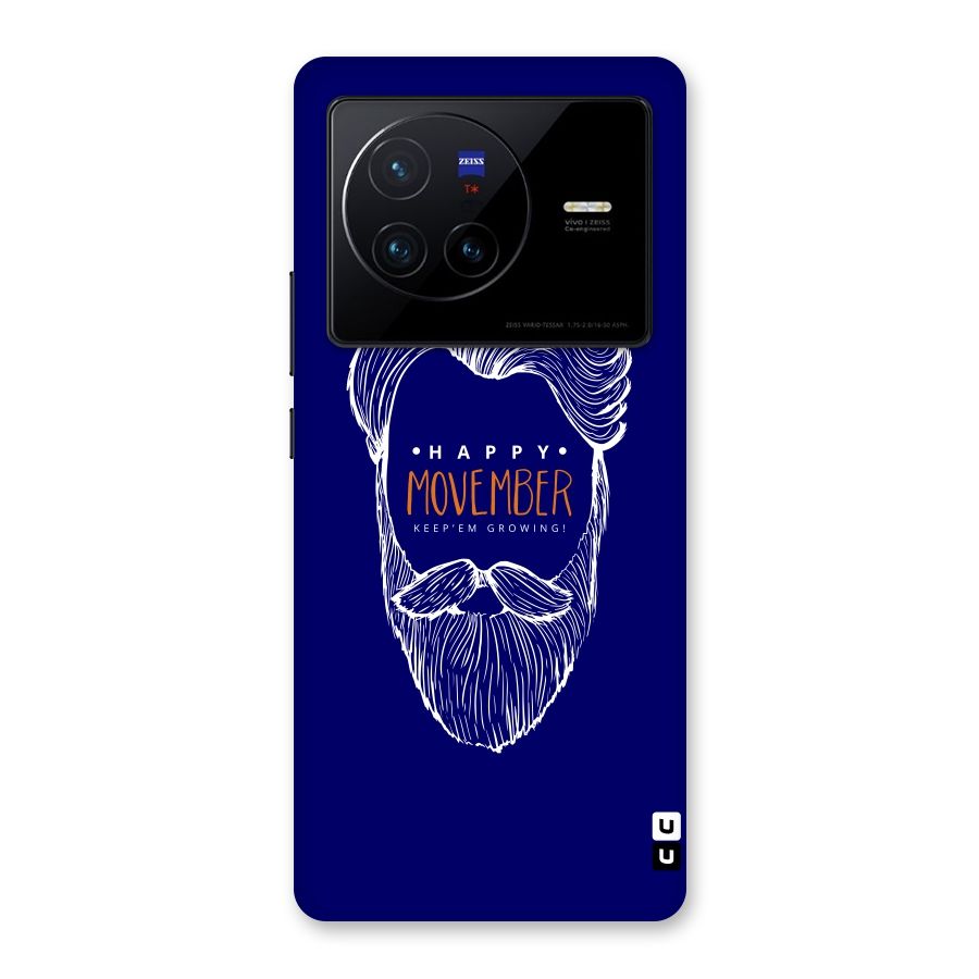 Happy Movember Blue Back Case for Vivo X80