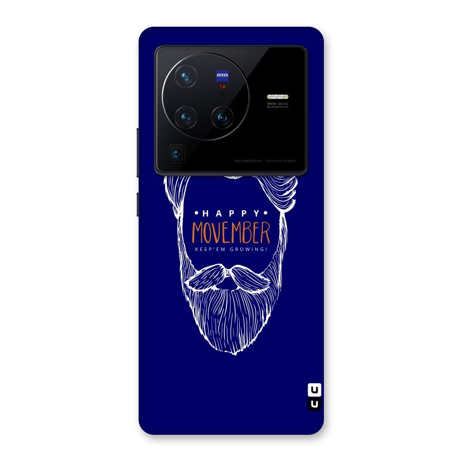 Happy Movember Blue Back Case for Vivo X80 Pro