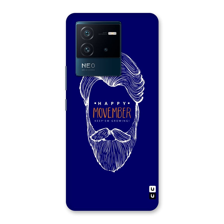 Happy Movember Blue Back Case for Vivo iQOO Neo 6 5G
