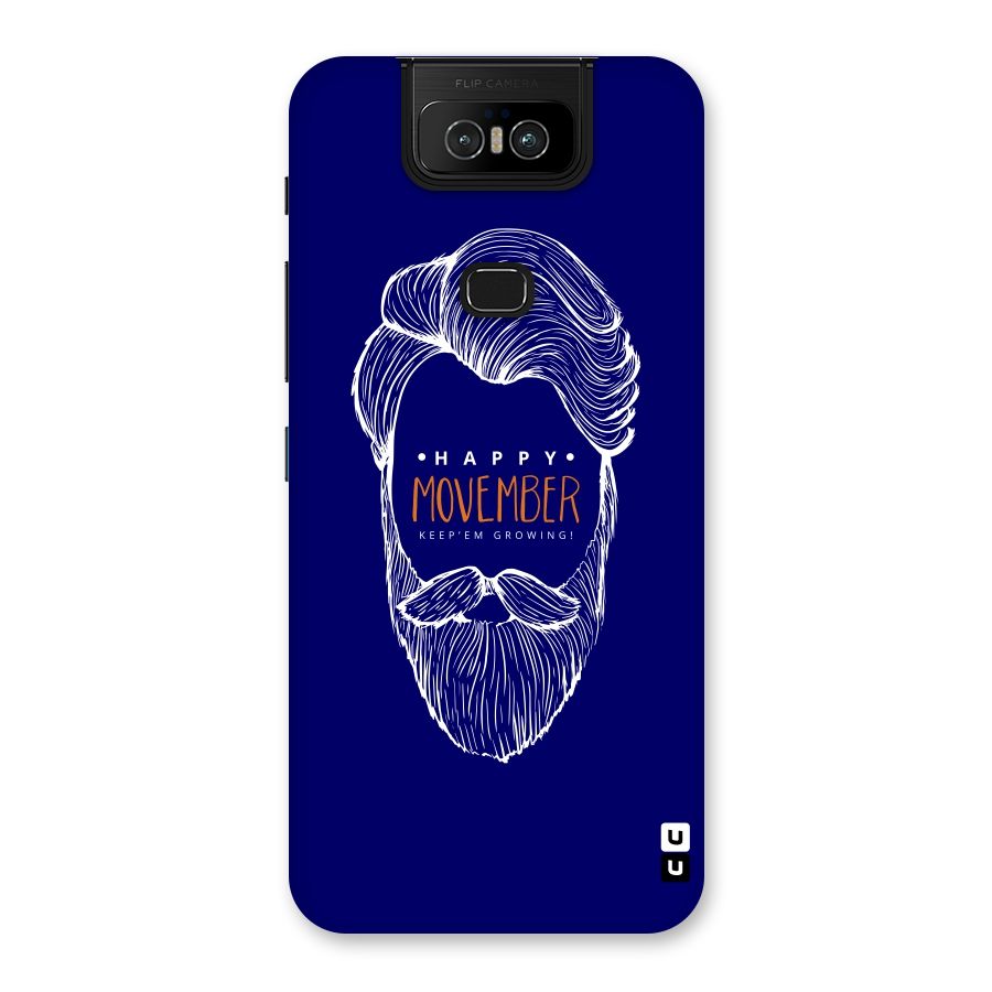 Happy Movember Blue Back Case for Zenfone 6z