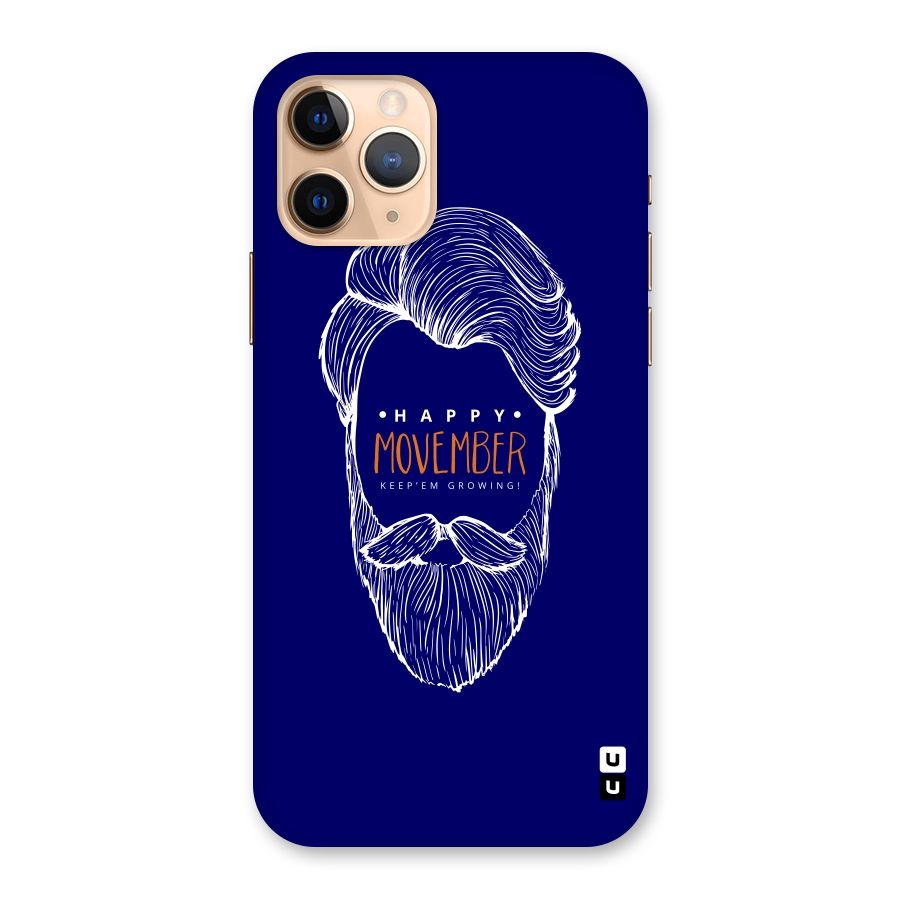 Happy Movember Blue Back Case for iPhone 11 Pro