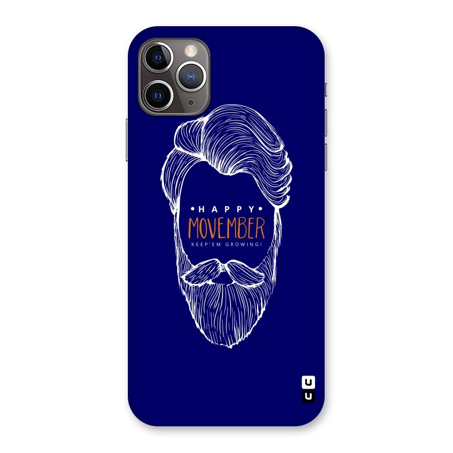 Happy Movember Blue Back Case for iPhone 11 Pro Max
