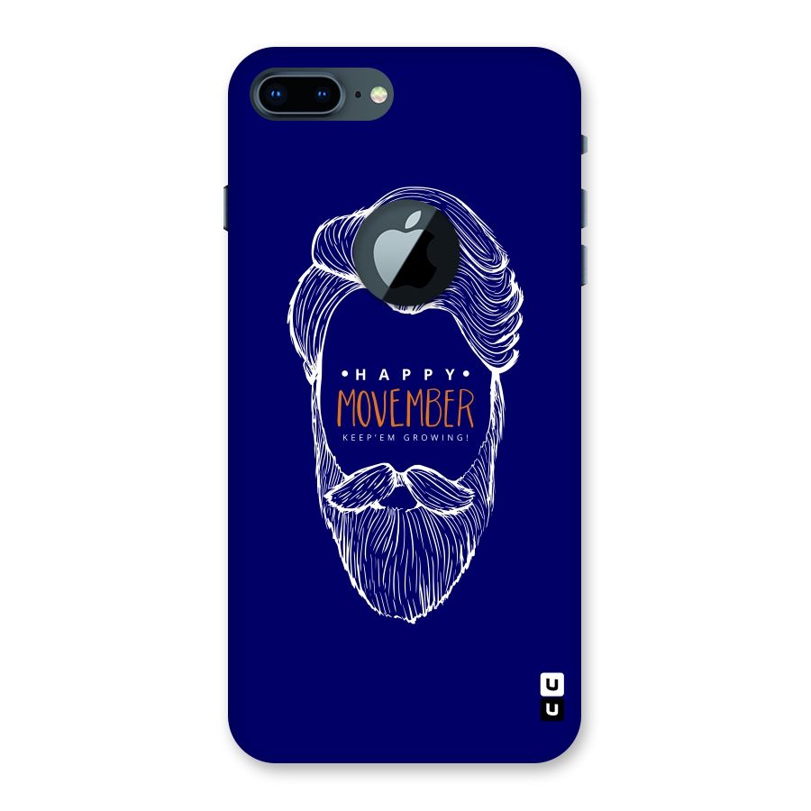 Happy Movember Blue Back Case for iPhone 7 Plus Logo Cut
