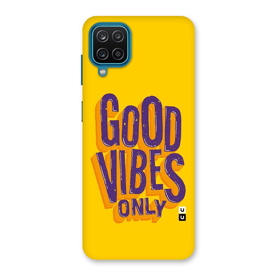 Happy Vibes Only Back Case for Galaxy F12