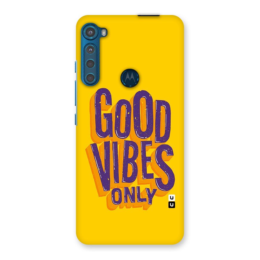 Happy Vibes Only Back Case for Motorola One Fusion Plus