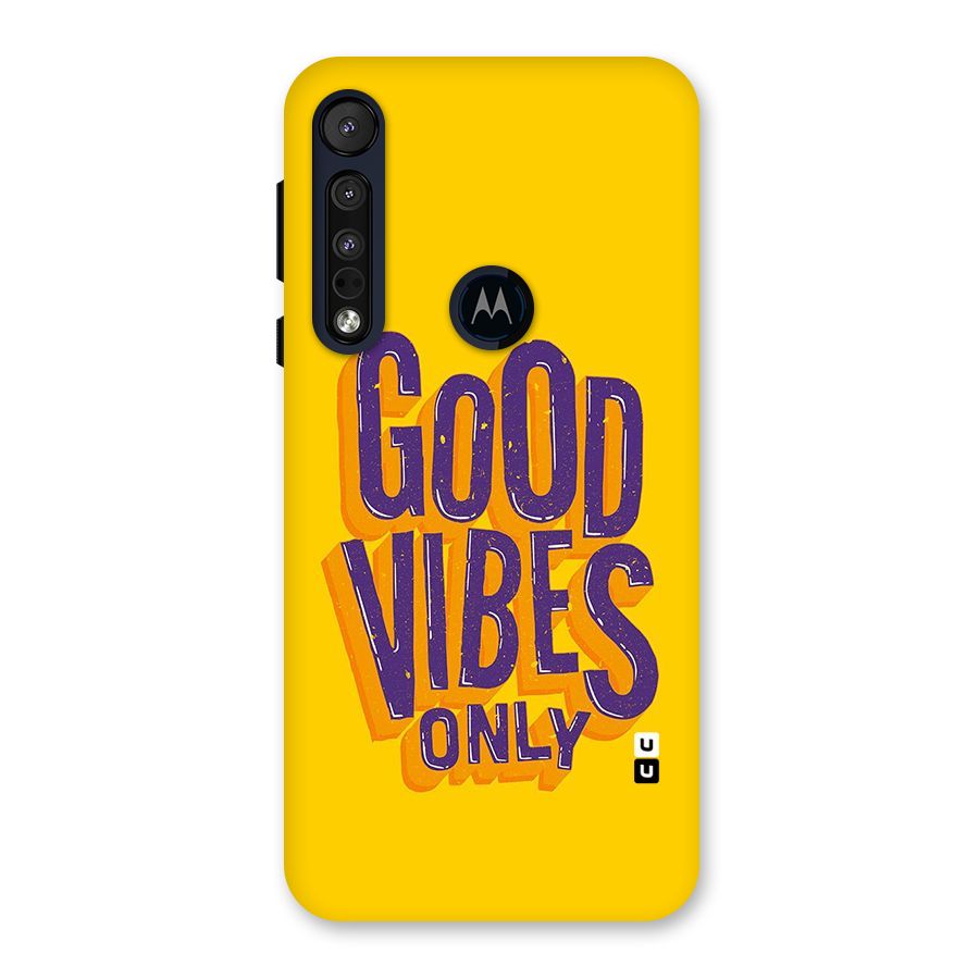 Happy Vibes Only Back Case for Motorola One Macro