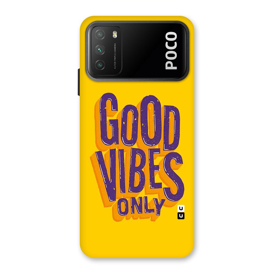Happy Vibes Only Back Case for Poco M3