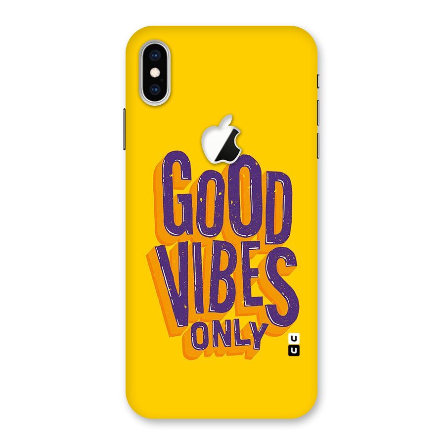 Happy Vibes Only Back Case for iPhone XS Max Apple Cut