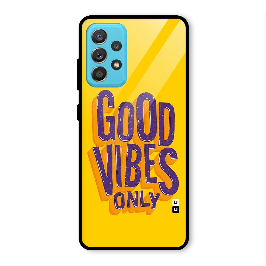 Happy Vibes Only Glass Back Case for Galaxy A52s 5G