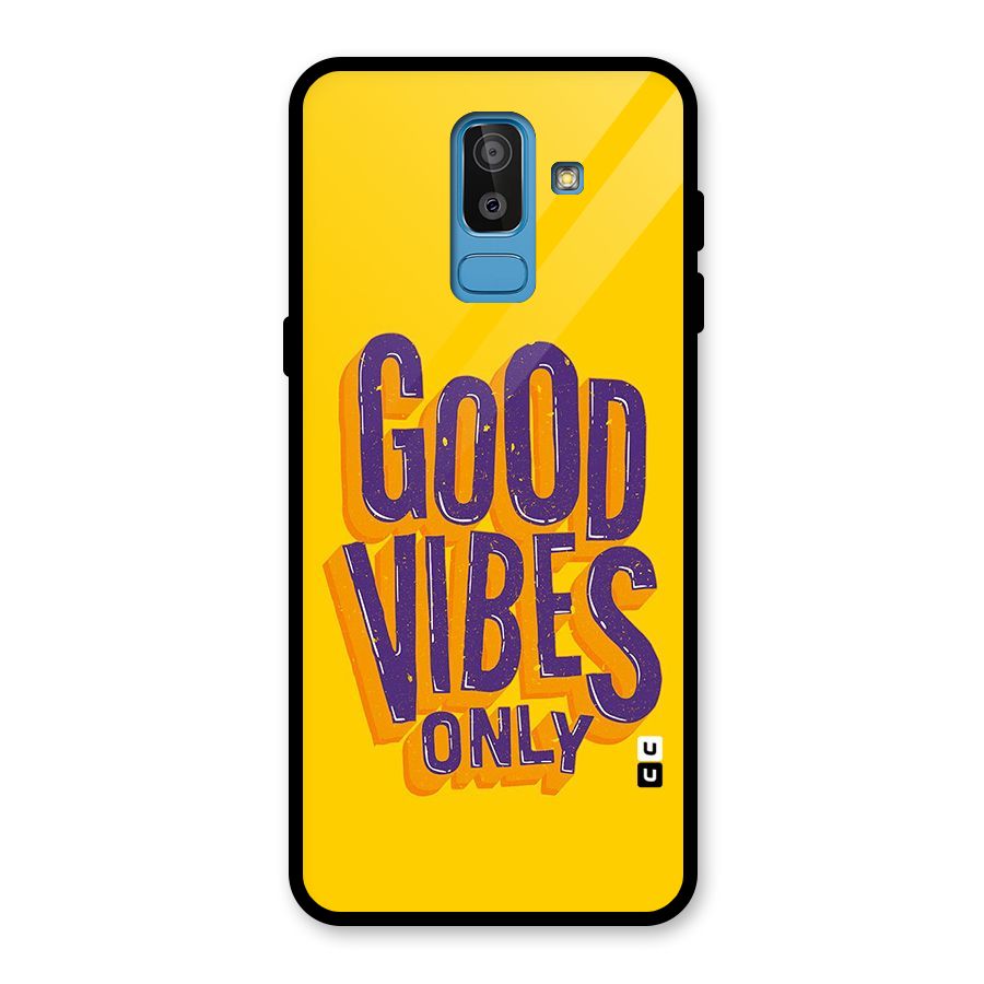Happy Vibes Only Glass Back Case for Galaxy J8