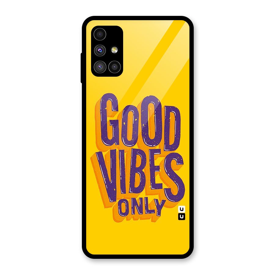 Happy Vibes Only Glass Back Case for Galaxy M51