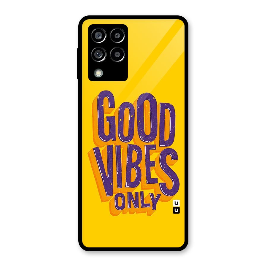 Happy Vibes Only Glass Back Case for Galaxy M53 5G