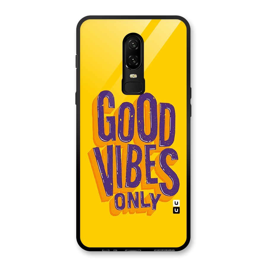 Happy Vibes Only Glass Back Case for OnePlus 6