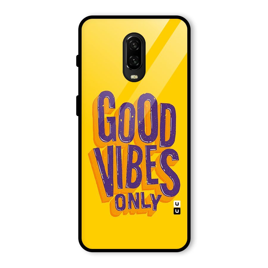 Happy Vibes Only Glass Back Case for OnePlus 6T