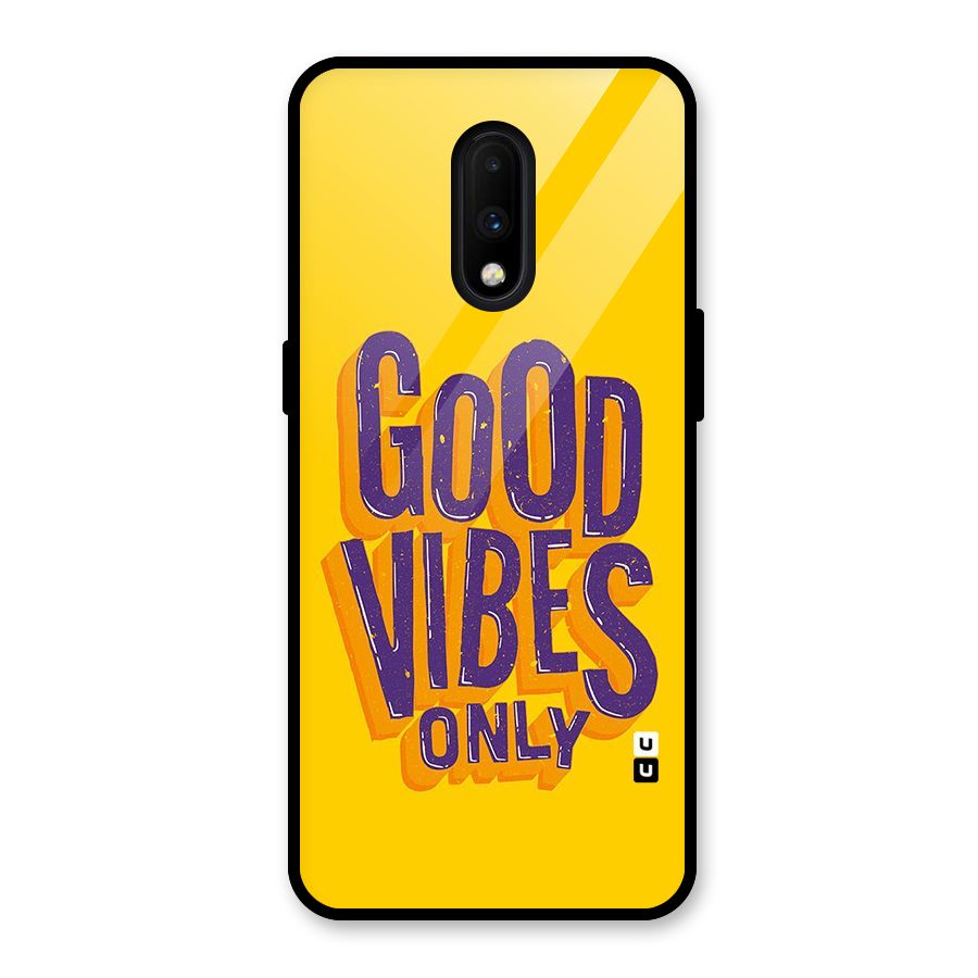 Happy Vibes Only Glass Back Case for OnePlus 7