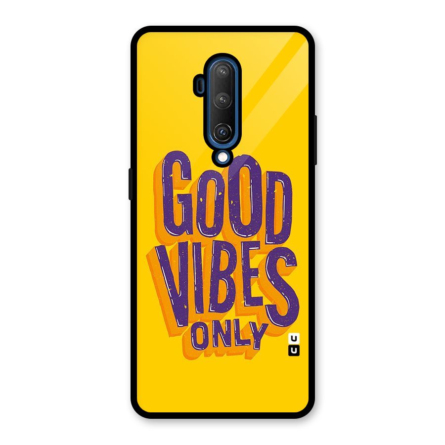Happy Vibes Only Glass Back Case for OnePlus 7T Pro