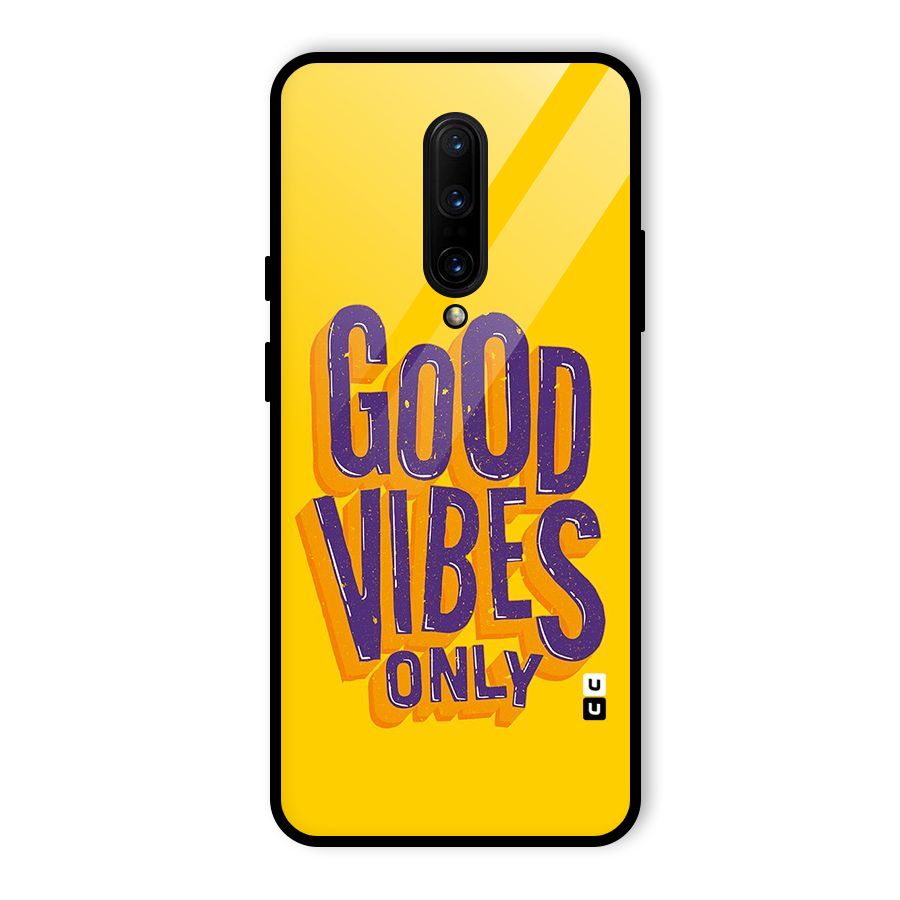 Happy Vibes Only Glass Back Case for OnePlus 7 Pro