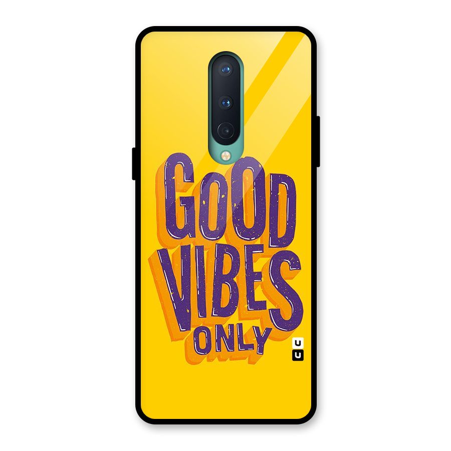 Happy Vibes Only Glass Back Case for OnePlus 8