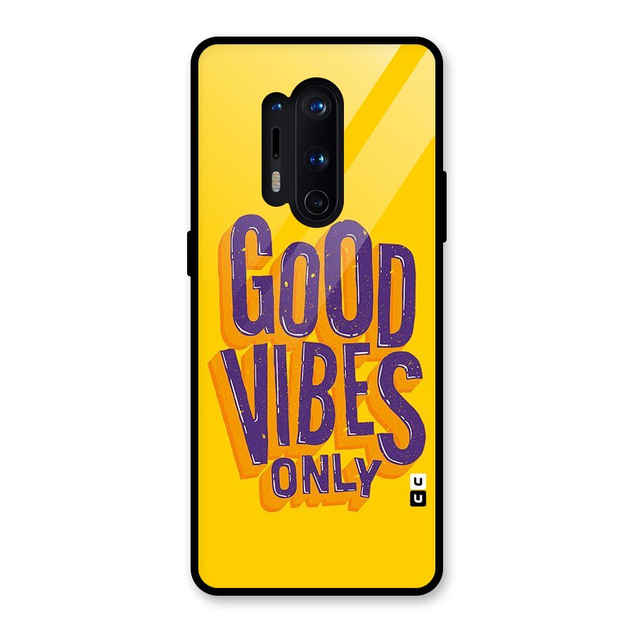 Happy Vibes Only Glass Back Case for OnePlus 8 Pro