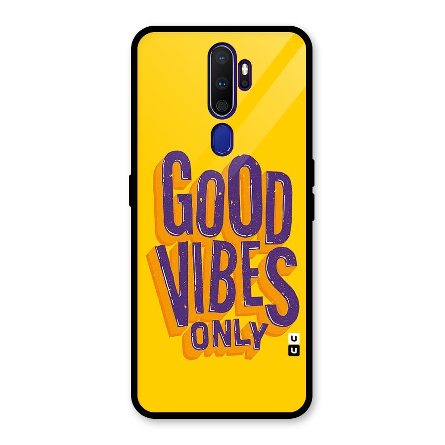 Happy Vibes Only Glass Back Case for Oppo A9 (2020)