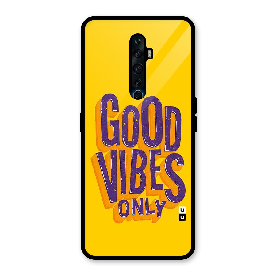 Happy Vibes Only Glass Back Case for Oppo Reno2 Z