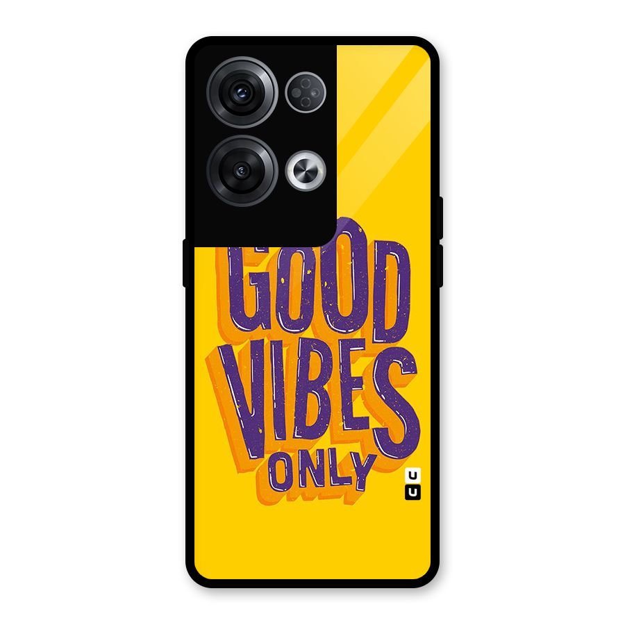 Happy Vibes Only Glass Back Case for Oppo Reno8 Pro 5G