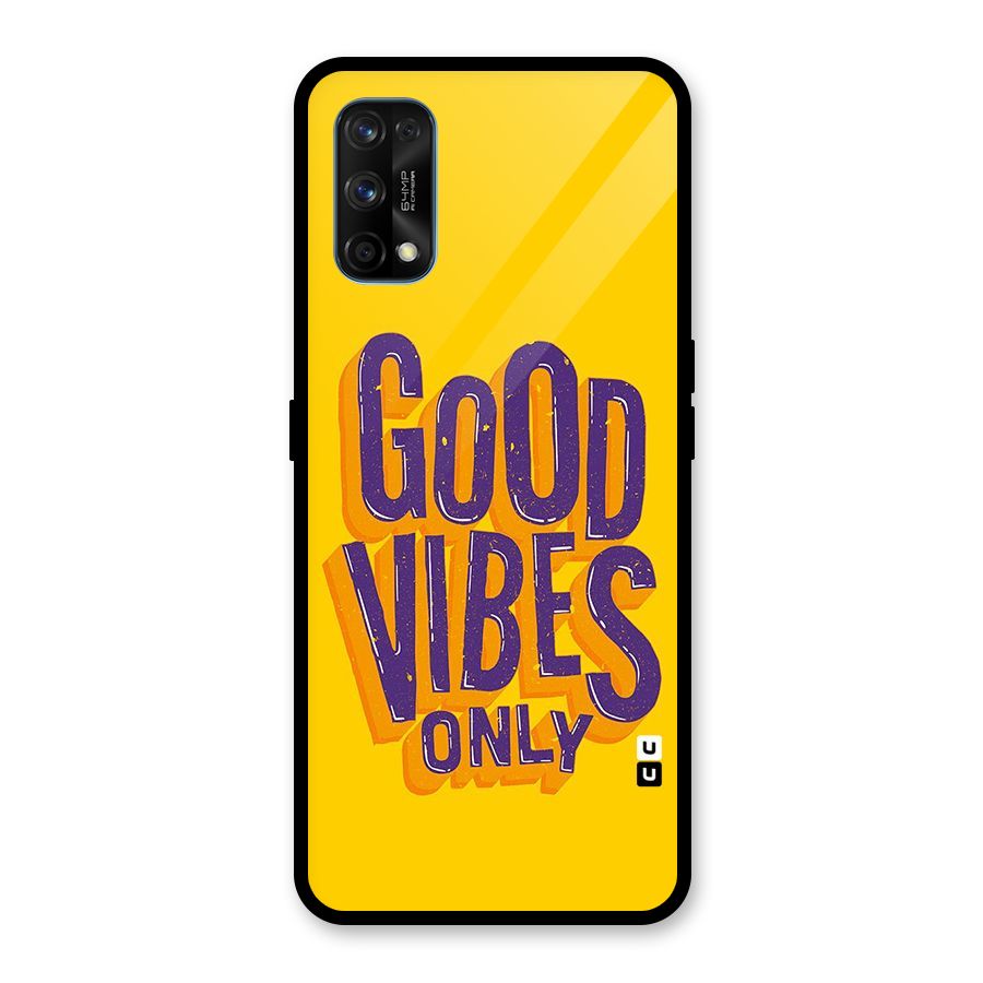 Happy Vibes Only Glass Back Case for Realme 7 Pro