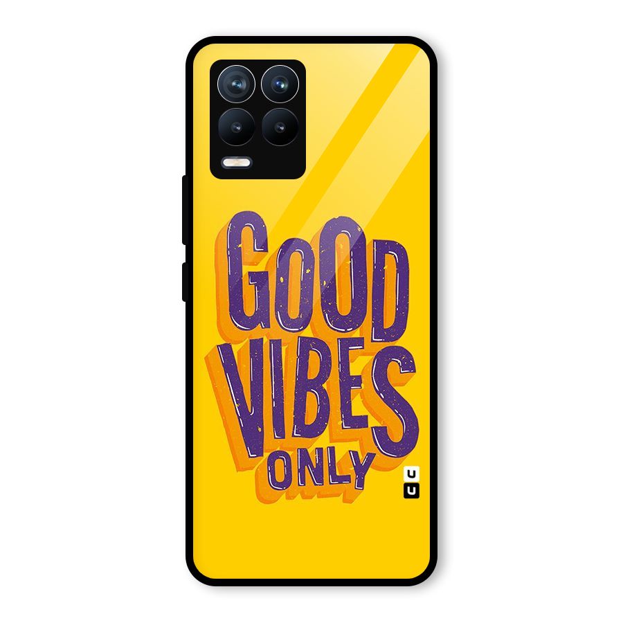 Happy Vibes Only Glass Back Case for Realme 8 Pro
