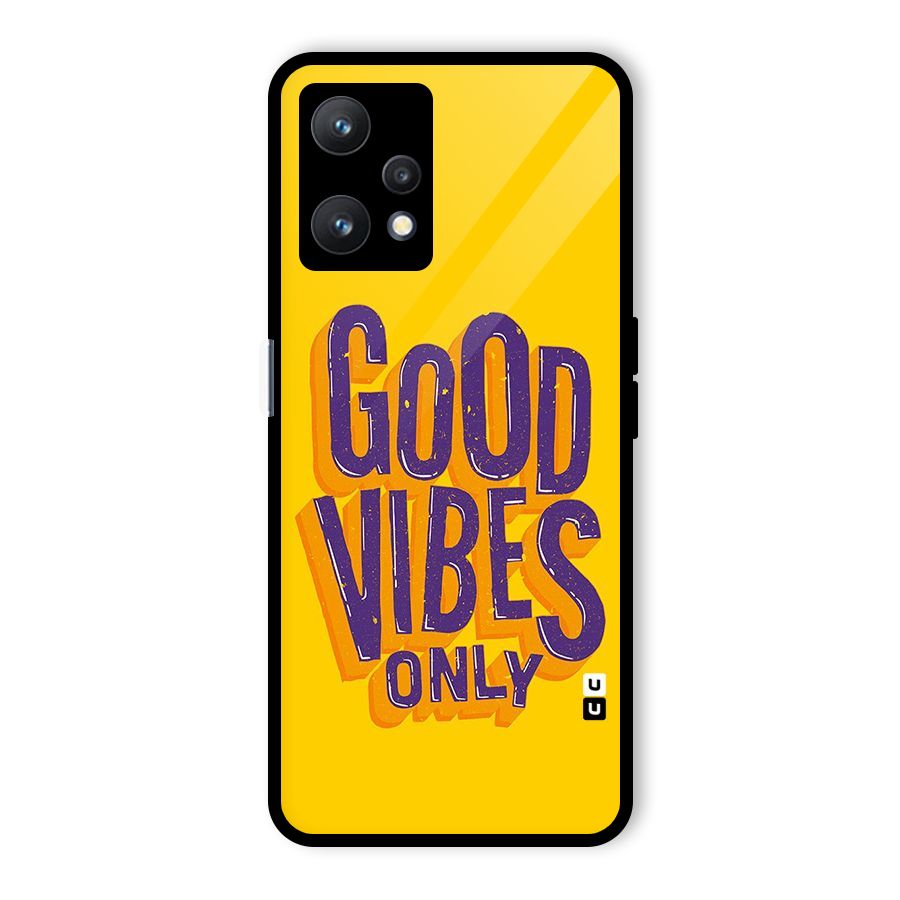 Happy Vibes Only Glass Back Case for Realme 9 Pro 5G