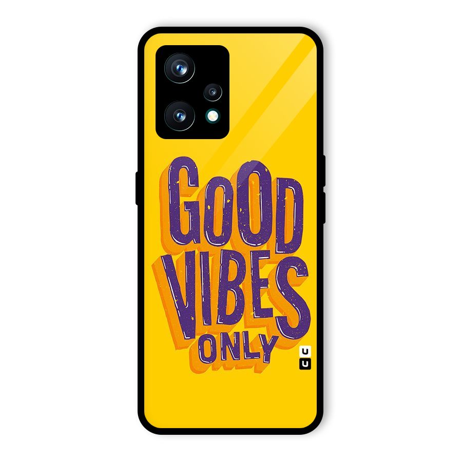 Happy Vibes Only Glass Back Case for Realme 9 Pro Plus 5G