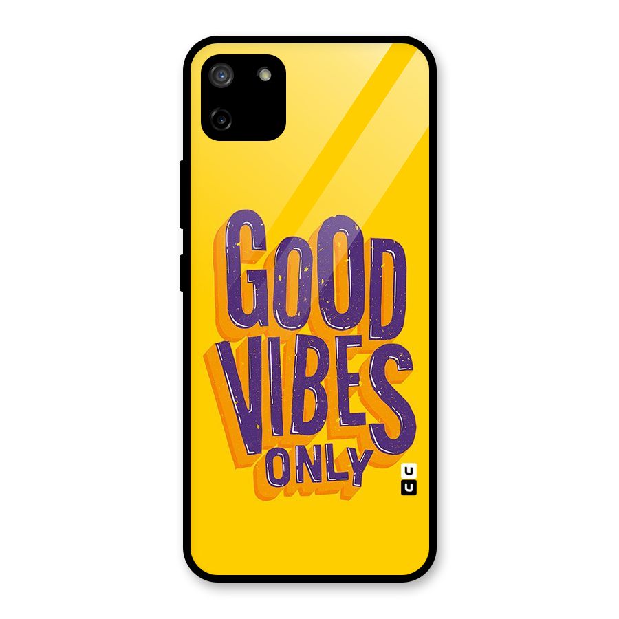 Happy Vibes Only Glass Back Case for Realme C11