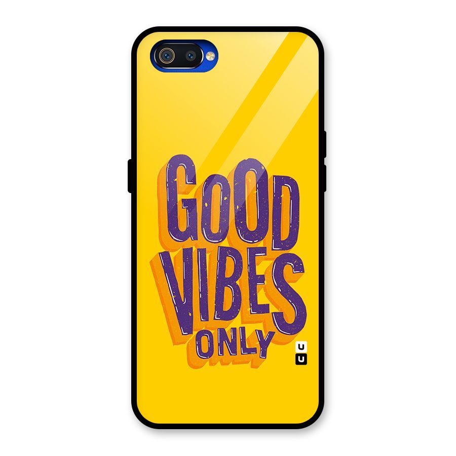 Happy Vibes Only Glass Back Case for Realme C2