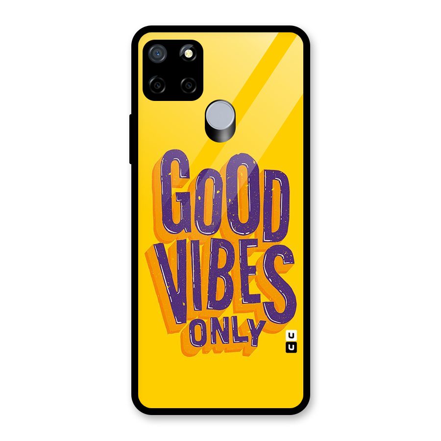 Happy Vibes Only Glass Back Case for Realme Narzo 20
