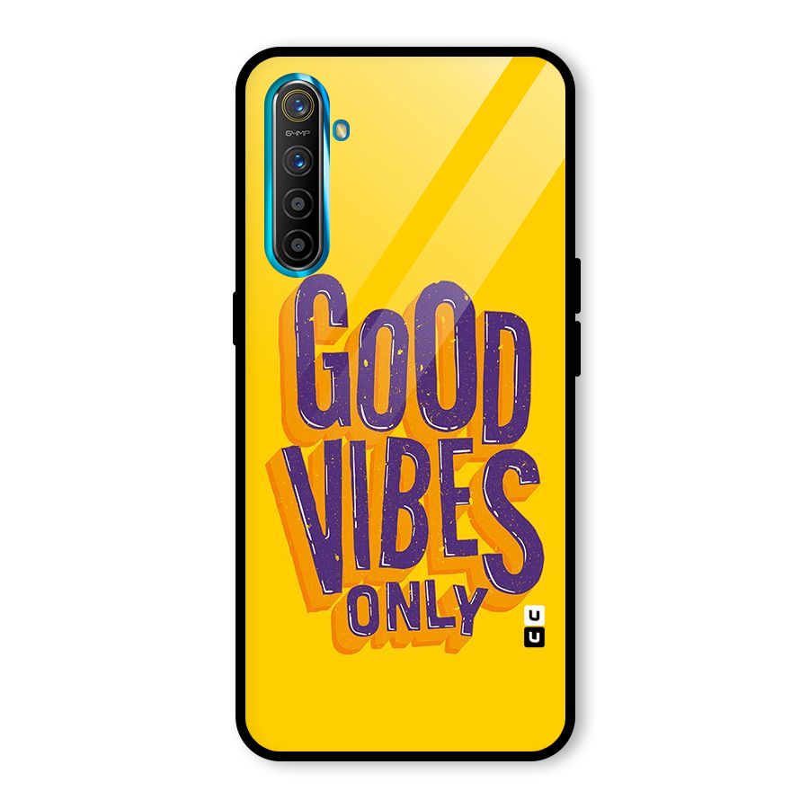 Happy Vibes Only Glass Back Case for Realme X2
