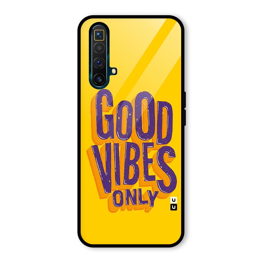 Happy Vibes Only Glass Back Case for Realme X3