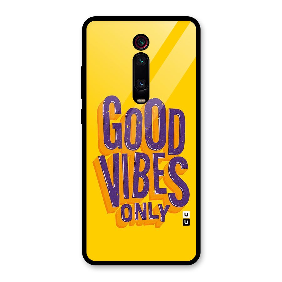 Happy Vibes Only Glass Back Case for Redmi K20