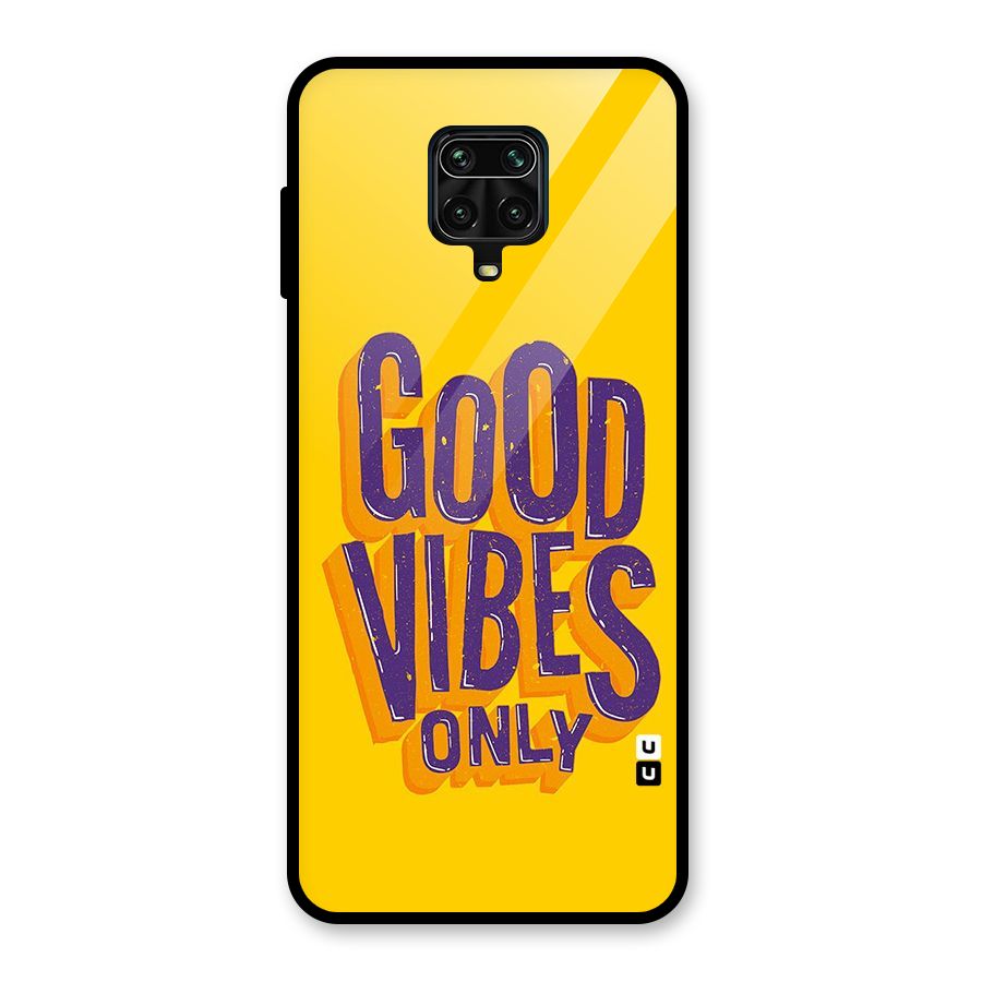 Happy Vibes Only Glass Back Case for Redmi Note 10 Lite