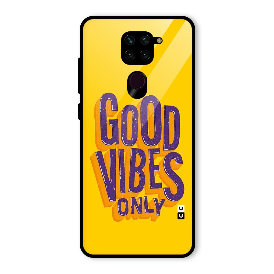 Happy Vibes Only Glass Back Case for Redmi Note 9