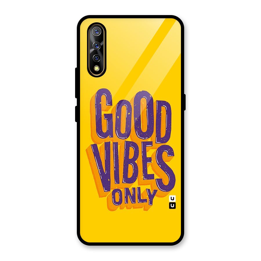 Happy Vibes Only Glass Back Case for Vivo S1
