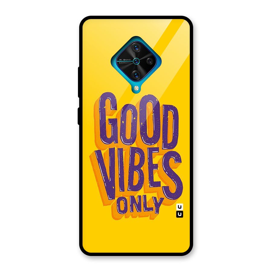 Happy Vibes Only Glass Back Case for Vivo S1 Pro