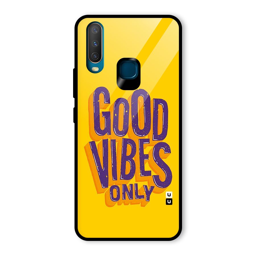 Happy Vibes Only Glass Back Case for Vivo U10
